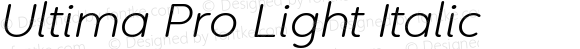 Ultima Pro Light Italic