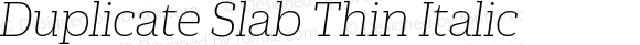 Duplicate Slab Thin Italic