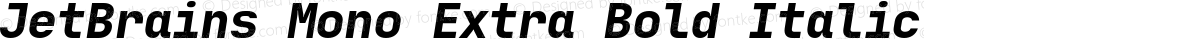 JetBrains Mono Extra Bold Italic