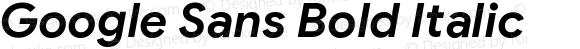Google Sans Bold Italic