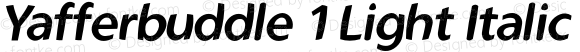 Yafferbuddle 1 Light Italic