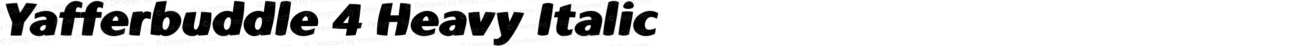 Yafferbuddle 4 Heavy Italic