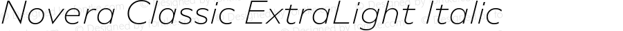 Novera Classic ExtraLight Italic