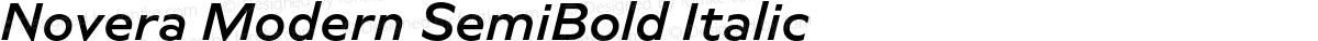 Novera Modern SemiBold Italic