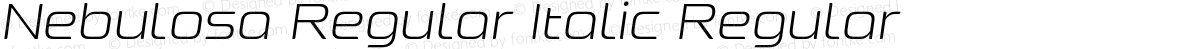 Nebulosa Regular Italic Regular