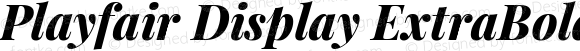 Playfair Display ExtraBold Italic