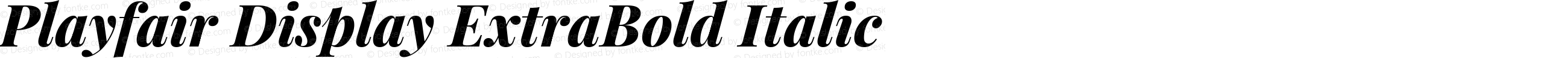 Playfair Display ExtraBold Italic