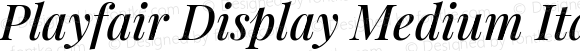 Playfair Display Medium Italic