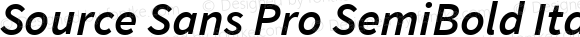 Source Sans Pro SemiBold Italic