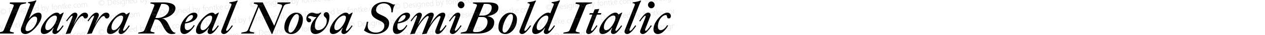 Ibarra Real Nova SemiBold Italic