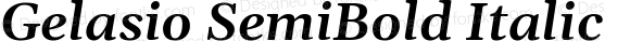 Gelasio SemiBold Italic