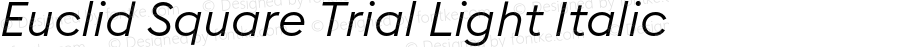 Euclid Square Trial Light Italic