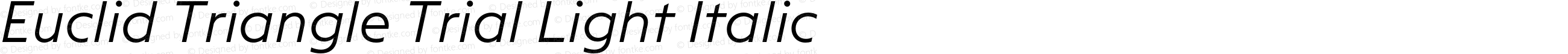 Euclid Triangle Trial Light Italic