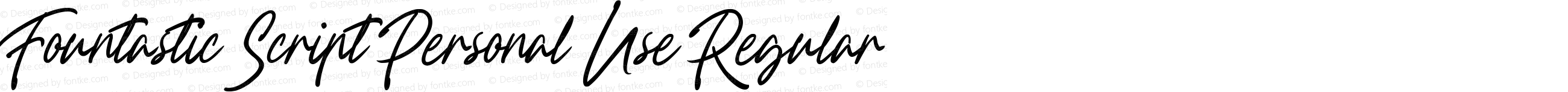 Fountastic Script Personal Use Regular