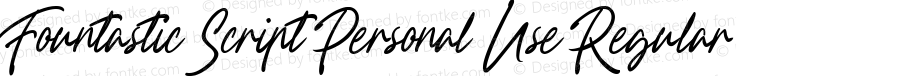 Fountastic Script Personal Use Regular