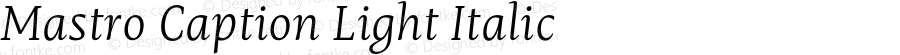 Mastro Caption Light Italic