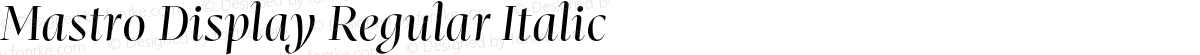 Mastro Display Regular Italic