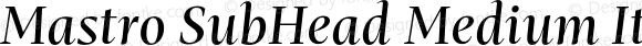 Mastro SubHead Medium Italic