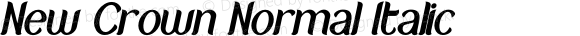 New Crown Normal Italic