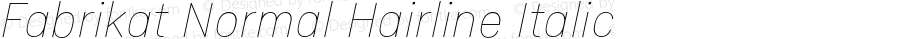 FabrikatNormalHairlineItalic