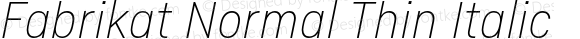 Fabrikat Normal Thin Italic