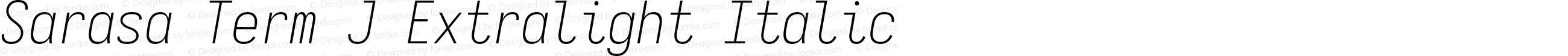 Sarasa Term J Extralight Italic