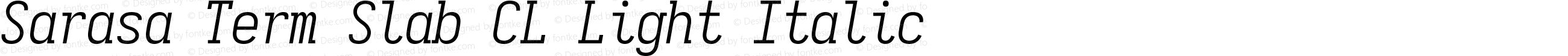 Sarasa Term Slab CL Light Italic