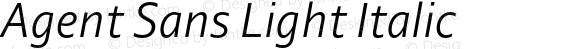 Agent Sans Light Italic