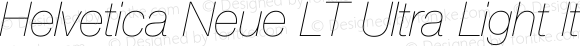 Helvetica Neue LT Ultra Light Italic