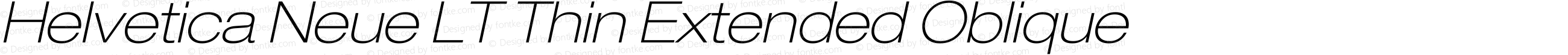 Helvetica Neue LT 33 Thin Extended Oblique