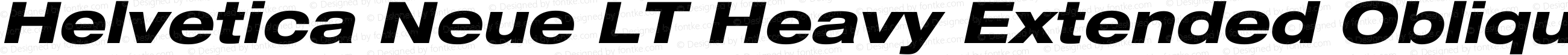 Helvetica Neue LT Heavy Extended Oblique