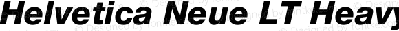 Helvetica Neue LT Heavy Italic