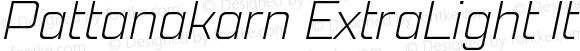 Pattanakarn ExtraLight Italic