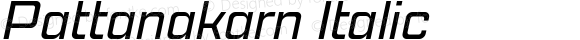 Pattanakarn Italic