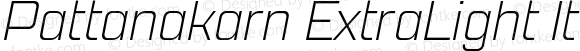 Pattanakarn ExtraLight Italic