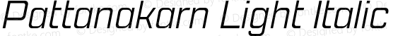 Pattanakarn Light Italic