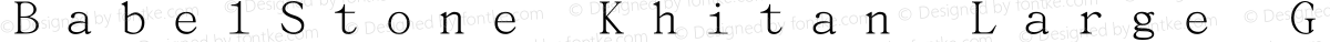 BabelStone Khitan Large Glyphs Regular