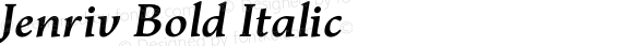 Jenriv Bold Italic