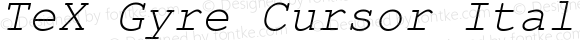 TeX Gyre Cursor Italic