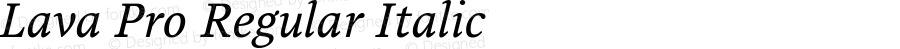 LavaPro-RegularItalic