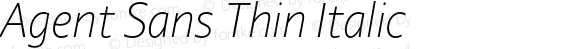 Agent Sans Thin Italic