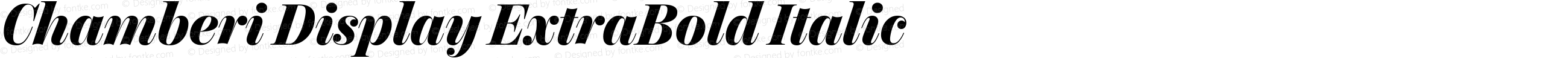 Chamberi Display ExtraBold Italic