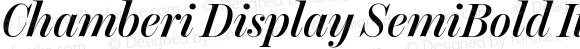 Chamberi Display SemiBold Italic