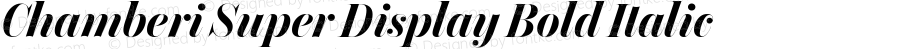 Chamberi Super Display Bold Italic