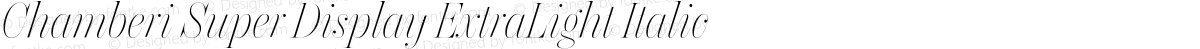 Chamberi Super Display ExtraLight Italic