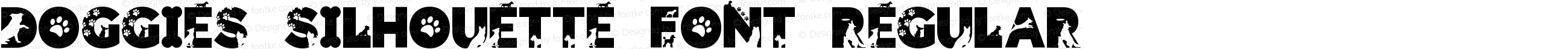 Doggies Silhouette Font Regular