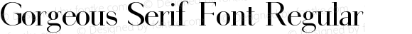 Gorgeous Serif Font Regular