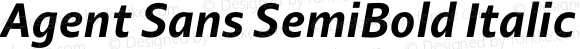 Agent Sans SemiBold Italic