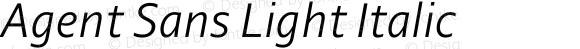 Agent Sans Light Italic