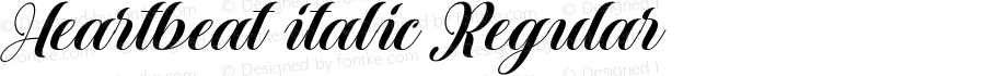 Heartbeat italic Regular